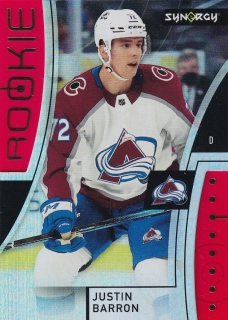 21-22 UD Synergy - Justin BARRON č. 104 (RC) Red Bounty