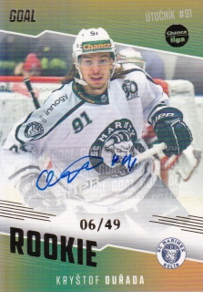 22-23 GOAL Cards - Kryštof OUŘADA č. RO-11 AUTO 06/49