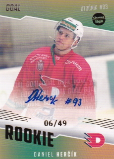 22-23 GOAL Cards - Daniel HERČÍK č. RO-16 AUTO 06/49