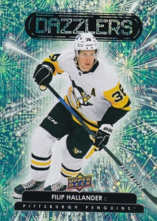 22-23 Upper Deck Series 2 - Filip HALLANDER č. DZ-56 (RC) DAZZLERS GREEN