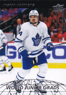 22-23 Upper Deck Series 2 - Auston MATTHEWS č. WG-8 WORLD JUNIOR GRADS