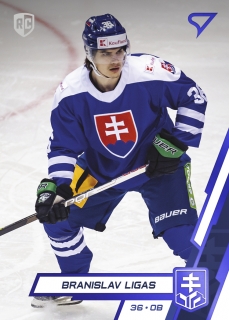2023 Hokejové Slovensko - Branislav LIGAS č. 15 BLUE