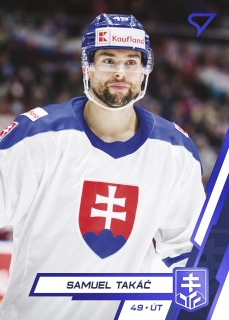 2023 Hokejové Slovensko - Samuel TAKÁČ č. 43 BLUE