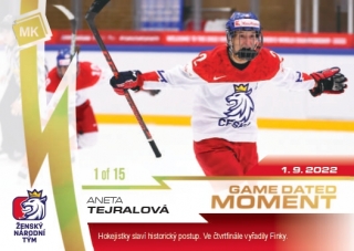 2023 MK Národní tým - Aneta TEJRALOVÁ č. 42 Game Dated Moment limited 1of15