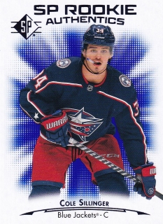 21-22 SP Hockey - Cole SILLINGER č. 108 (RC) SP Rookie Authentic Blue