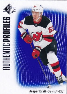 21-22 SP Hockey - Jesper BRATT č. AP-4 Authentic Profiles Blue