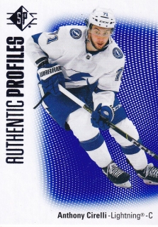 21-22 SP Hockey - Anthony CIRELLI č. AP-15 Authentic Profiles Blue