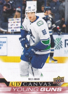 22-23 Upper Deck Series 2 - Nils AMAN č. C214 (RC) UD CANVAS