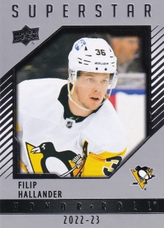22-23 Upper Deck Series 2 - Filip HALLANDER č. HR63 (RC) HONOR ROLL