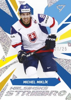 2023 Hokejové Slovensko - Michel MIKLÍK č. HS-20 Helsinské striebro SILVER GLITTER x/25