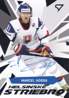 2023 Hokejové Slovensko - Marcel HOSSA č. HSS-HO Helsinské striebro SILVER GLITTER AUTO x/35