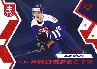 2023 Hokejové Slovensko - Adam SÝKORA č. TP-8 Top Prospects RED x/25