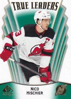 21-22 SP Authentic - Nico HISCHIER č. TL-9 TRUE LEADERS GREEN
