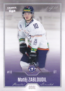 22-23 GOAL Cards - Matěj ZABLOUDIL č. 438 SILVER x/60