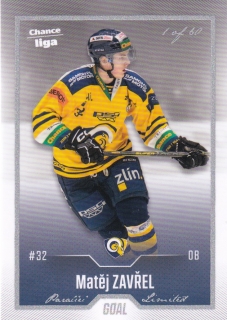 22-23 GOAL Cards - Matěj ZAVŘEL č. 494 SILVER x/60