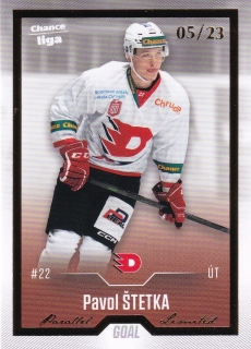 22-23 GOAL Cards - Pavol ŠTETKA č. 479 GOLD x/23