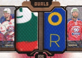 22-23 GOAL Cards - Justin LEMCKE/Aaron BERISHA č. D-10 GOLD 10/10