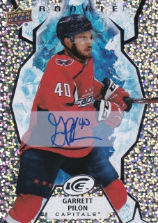 21-22 UD Ice - Garrett PILON č. 128 (RC) WHITE SNOWFLAKE AUTO