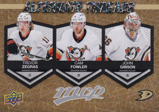 23-24 MVP - Trevor ZEGRAS/Cam FOWLER/John GIBSON č. AT-5 ALTERNATE THREADS GOLD
