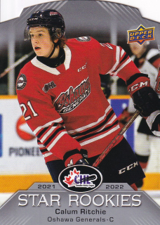 22-23 UD CHL - Calum RITCHIE č. CSR-2 STAR ROOKIES 21-22