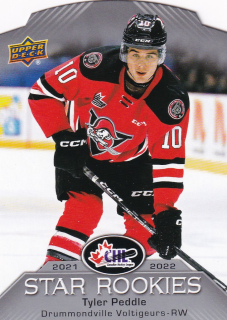 22-23 UD CHL - Tyler PEDDLE č. CSR-9 STAR ROOKIES 21-22