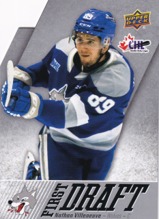 22-23 UD CHL - Nathan VILLENEUVE č. FD-3 FIRST DRAFT
