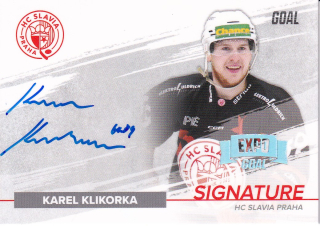 GOAL Cards EXPO - Karel KLIKORKA č. S-KK 22-23 SLAVIA SIGNATURE 1of5