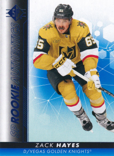 22-23 SP Hockey - Zack HAYES č. 132 (RC) SP ROOKIE AUTHENTIC
