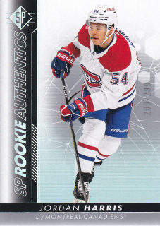 22-23 SP Hockey - Jordan HARRIS č. 108 (RC) SP ROOKIE AUTHENTIC SILVER x/299