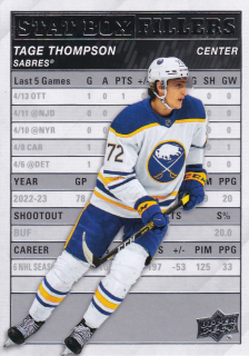 23-24 Upper Deck S1 - Tage THOMPSON č. SB-19 STAT BOX FILLERS