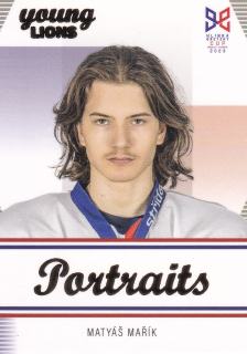 YOUNG LIONS U18 HLINKA/GRETZKY CUP 2023 - Matyáš MAŘÍK č. P-1 PORTRAITS