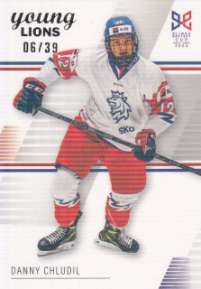 YOUNG LIONS U18 HLINKA/GRETZKY CUP 2023 - Danny CHLUDIL č. 14 Rainbow x/39