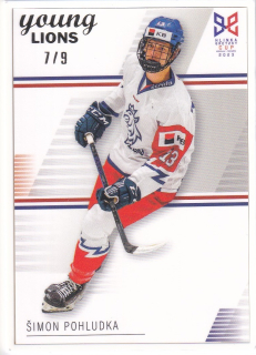 YOUNG LIONS U18 HLINKA/GRETZKY CUP 2023 - Šimon POHLUDKA č. 19 Frame White x/9