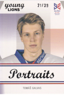 YOUNG LIONS U18 HLINKA/GRETZKY CUP 2023 - Tomáš GALVAS č. P-3 PORTRAITS Rainbow x/39