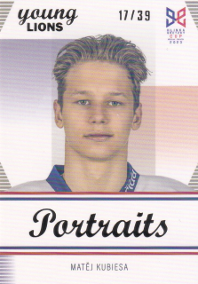 YOUNG LIONS U18 HLINKA/GRETZKY CUP 2023 - Matěj KUBIESA č. P-18 PORTRAITS Rainbow x/39