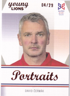 YOUNG LIONS U18 HLINKA/GRETZKY CUP 2023 - David ČERMÁK č. P-23 PORTRAITS Canvas x/29