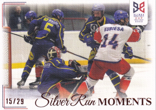 YOUNG LIONS U18 HLINKA/GRETZKY CUP 2023 - Fibigr skóruje a snižuje stav utkání č. SRM-40 Silver Run Moments Canvas x/29