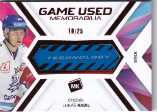 2023 MK Národní tým - Lukáš RADIL č. GUM-17 Game Used Memorabilia Stick 10/25