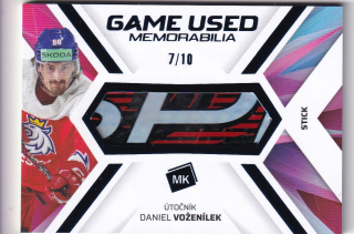 2023 MK Národní tým - Daniel VOŽENÍLEK č. GUM-20 Game Used Memorabilia Stick 7/10