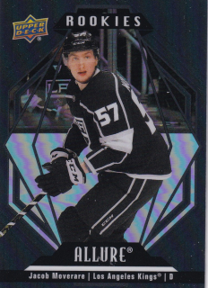 22-23 UD Allure - Jacob MOVERARE č. 130 ROOKIES BLACK RAINBOW