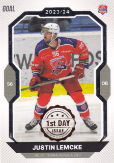 23-24 GOAL Cards - Justin LEMCKE č. 63 1st day issue