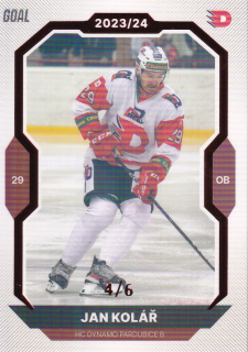 23-24 GOAL Cards - Jan KOLÁŘ č. 174 RED x/6