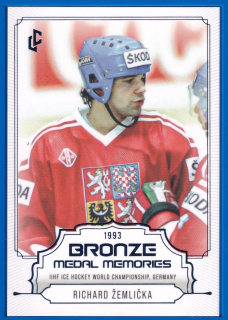 Bronze Medail Memories 1993 30th Anniversary - Richard ŽEMLIČKA č. 13 BLUE FRAME x/3