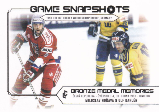 Bronze Medail Memories 1993 30th Anniversary - Miloslav HOŘAVA & Ulf DAHLÉN č. GS-13 Game Snapshots Platinum x/50