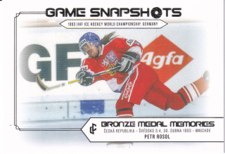 Bronze Medail Memories 1993 30th Anniversary - Petr ROSOL č. GS-14 Game Snapshots Platinum x/50