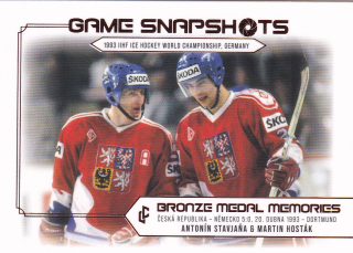 Bronze Medail Memories 1993 30th Anniversary - Antonín STAVJAŇA & Martin HOSTÁK č. GS-21 Game Snapshots Red x/25