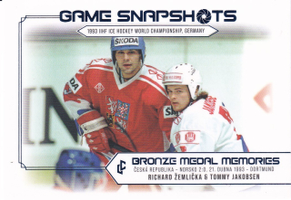 Bronze Medail Memories 1993 30th Anniversary - Richard ŽEMLIČKA & Tommy JAKOBSEN č. GS-20 Game Snapshots Blue x/15