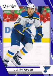 23-24 OPC - Justin FAULK č. 241 BLUE BORDER