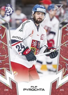 2024 Hokejové Česko - Filip PYROCHTA č. 22 RED