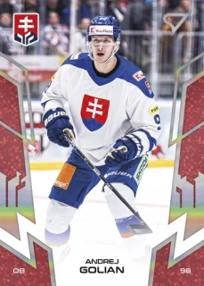 2024 Hokejové Slovensko - Andrej GOLIAN č. 12 RED